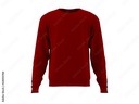 Pull col rond rouge